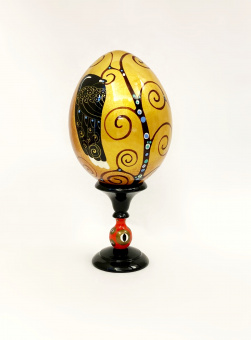 Яйцо интерьерное на подставке Климт "Древо жизни" 20см