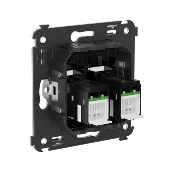 DKC Avanti Черный квадрат Компьютерная розетка RJ-45 двойная  категория  6А
